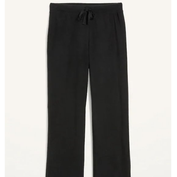 NWT Old Navy Mid-Rise Microfleece Pajama / Sweatpants; Black; Medium (Regular) - Picture 3 of 9